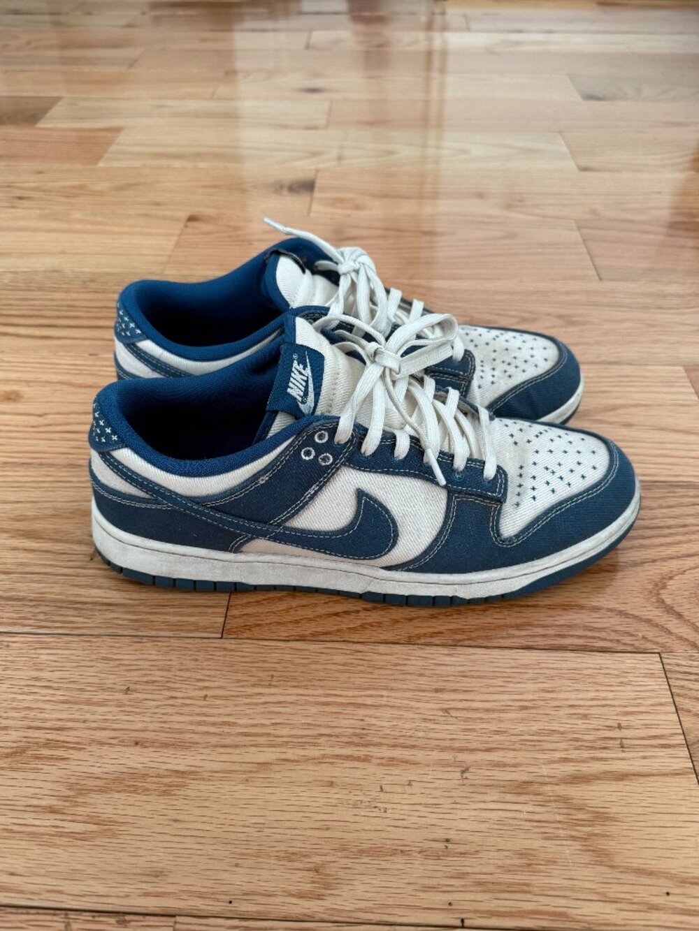 Mens Nike Dunk Low SE Sashiko Industrial Blue - Picture 2 of 11